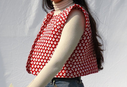 Rosette Charm Quilted Jacket