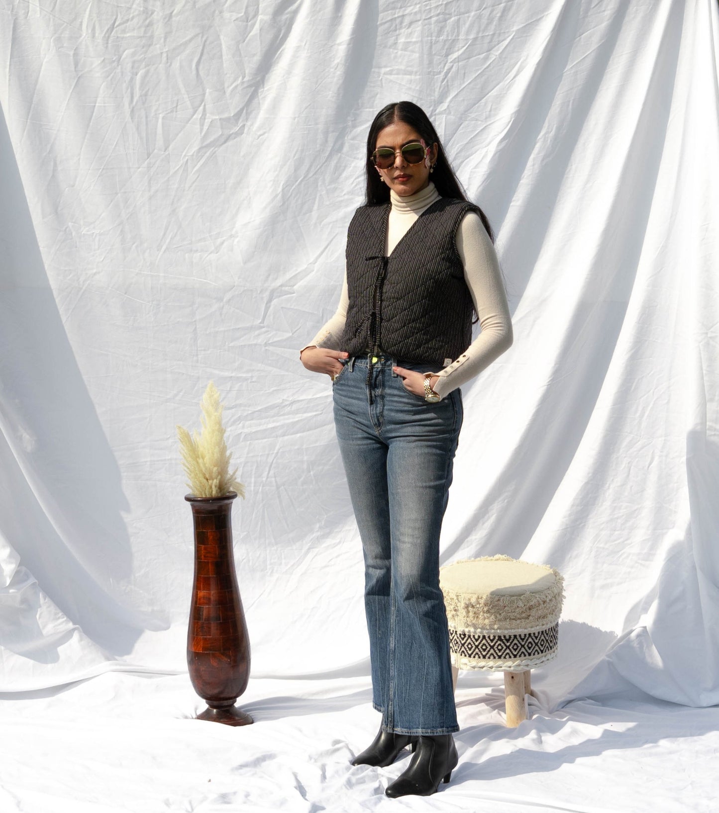 Jasmine Whirl Reversible Quilted Jacket: